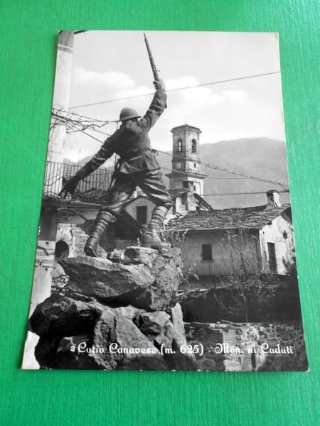 Cartolina Corio Canavese - Monumento ai Caduti 1960 ca