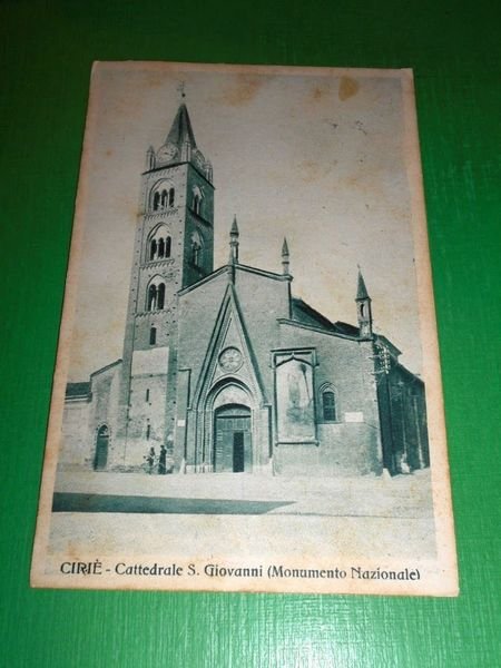 Cartolina Ciriè - Cattedrale S. Giovanni 1929