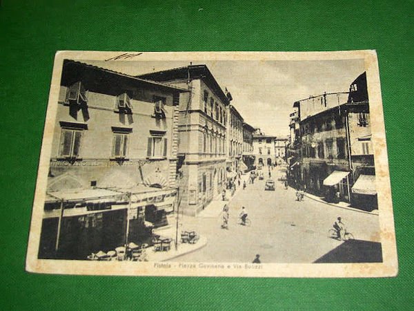 Cartolina Pistoia - Piazza Gavinana e Via Buozzi 1955