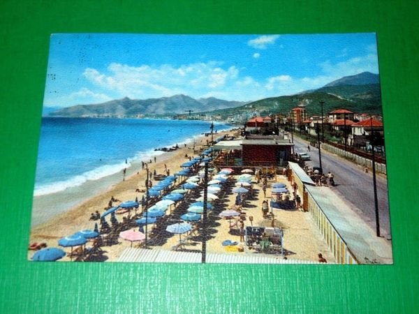 Cartolina Riviera delle Palme - Borgio Verezzi - La spiaggia …