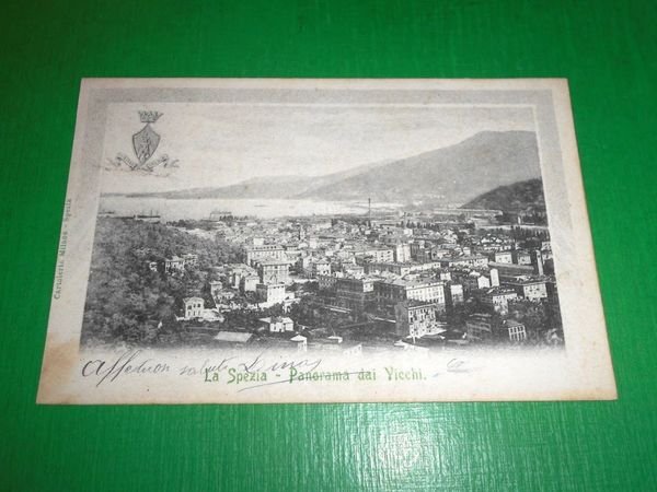 Cartolina La Spezia - Panorama dai Vicchi 1902