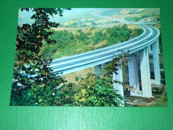 Cartolina Autostrada del Sole - Tratto Appenninico 1965 ca