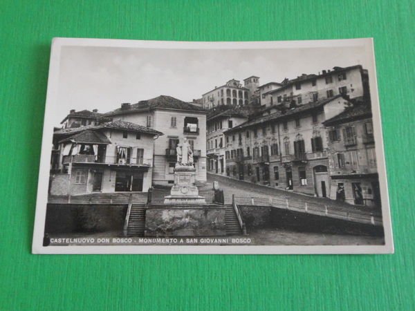 Cartolina Castelnuovo Don Bosco - Monumento a San Giovanni Bosco …