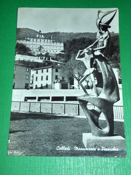 Cartolina Collodi - Monumento a Pinocchio 1956