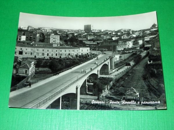 Cartolina Sassari - Ponte Rosello e panorama 1962