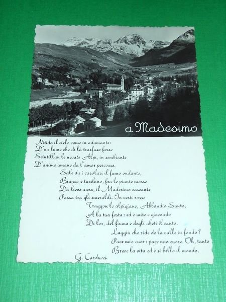 Cartolina Madesimo - Scorcio panoramico - Poesia di G. Varducci …