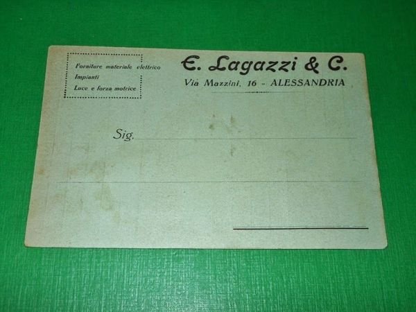 Cartolina Alessandria - Forniture Materiale Elettrico E. Lagazzi & C. …