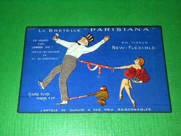 "Cartolina Francia Pubblicità Moda - La Bretelle "Parisiana" 1920 ca"