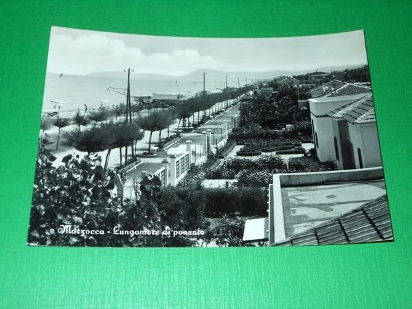 Cartolina Marzocca ( Ancona ) - Lungomare di ponente 1957