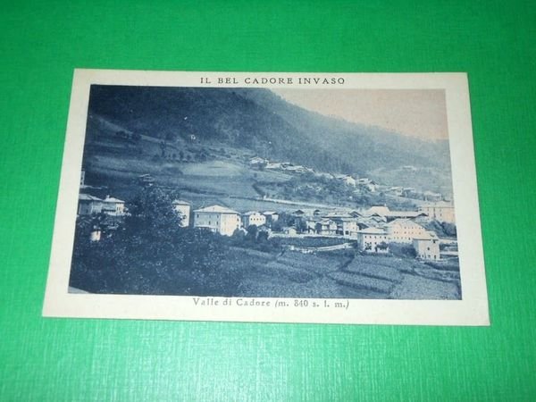 Cartolina Il bel Cadore invaso - Valle di Cadore 1920 …
