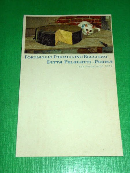 Cartolina Pubblicità Ditta Pelagatti Parma Formaggio Parmigiano Reggiano 1910 #