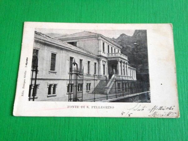 Cartolina Fonte di S. Pellegrino - Particolare 1901