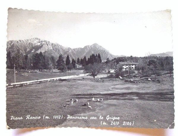 Cartolina Piano Rancio - Panorama con le Grigne 1950 ca