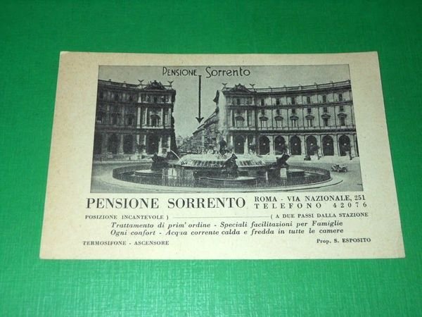 Cartolina Roma - Pensione Sorrento 1930 ca