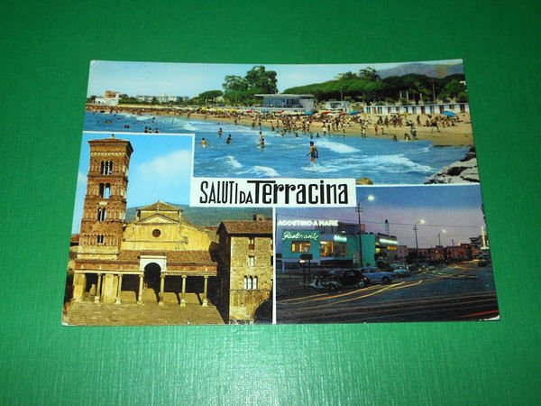Cartolina Saluti da Terracina - Vedute diverse 1968
