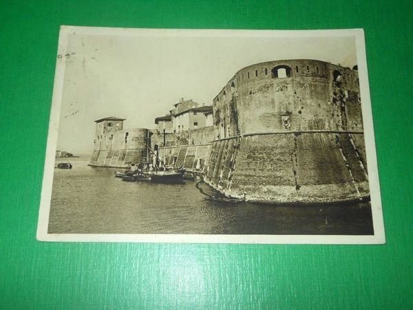 Cartolina Livorno - La Fortezza vecchia 1935