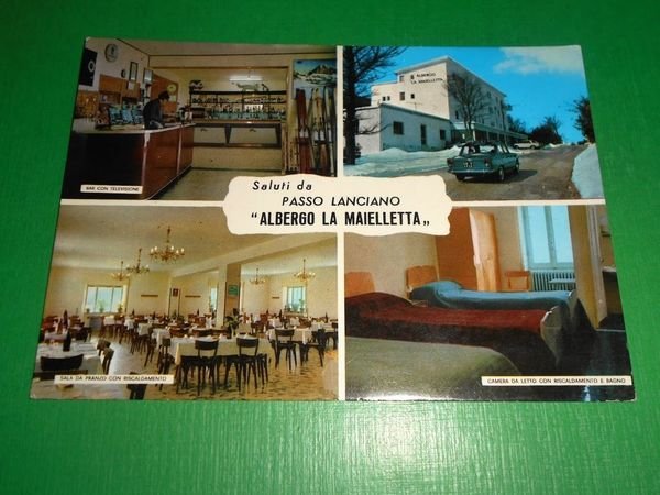 Cartolina Saluti da Passo Lanciano - Albergo La Maielletta 1965 …