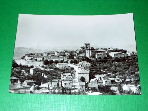 Cartolina Panorama di Corciano dalla Chiesa di S. Agostino 1958