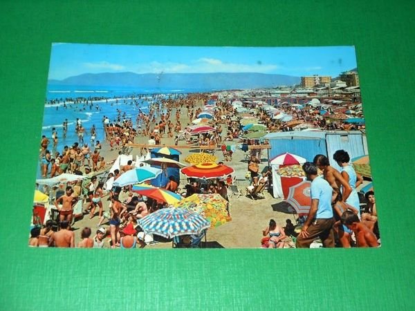 Cartolina Mondragone ( Caserta ) - Spiaggia 1973