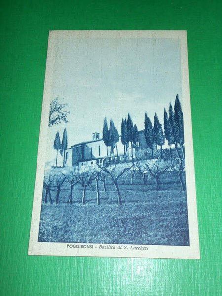 Cartolina Poggibonsi - Basilica di S. Lucchese 1943