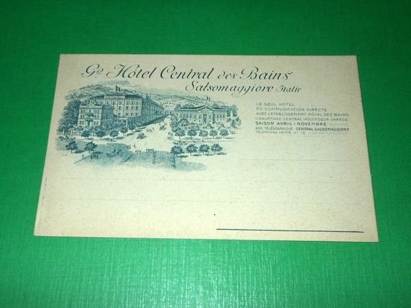 Cartolina Salsomaggiore - Grand Hotel Central des Bains 1910 ca