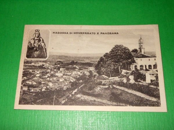 Cartolina Madonna di Monserrato e Panorama 1942 Borgo S. Dalmazzo