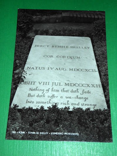 Cartolina Roma - Tomba di Shelley - Cemeterio Protestante 1950 …