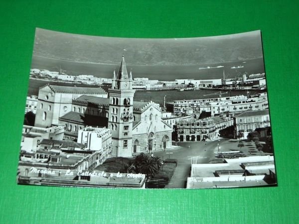 Cartolina Messina - La Cattedrale e lo stretto 1960 ca