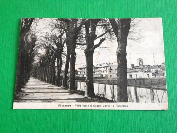 Cartolina Chivasso ( Torino ) - Viale verso il Canale …