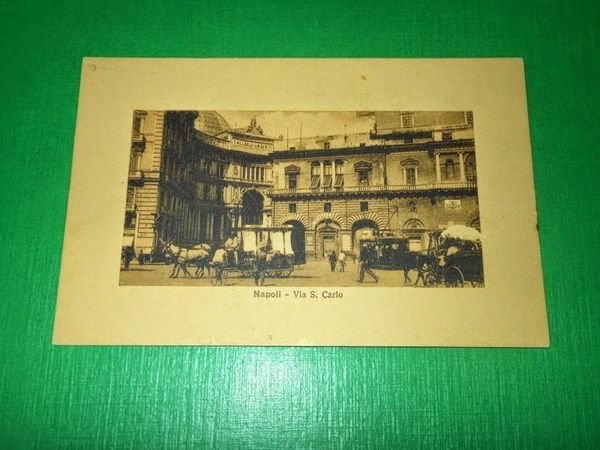 Cartolina Napoli - Via S. Carlo 1925 ca
