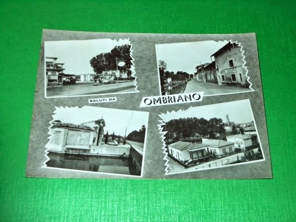 Cartolina Saluti da Ombriano ( Cremona ) - Vedute diverse …
