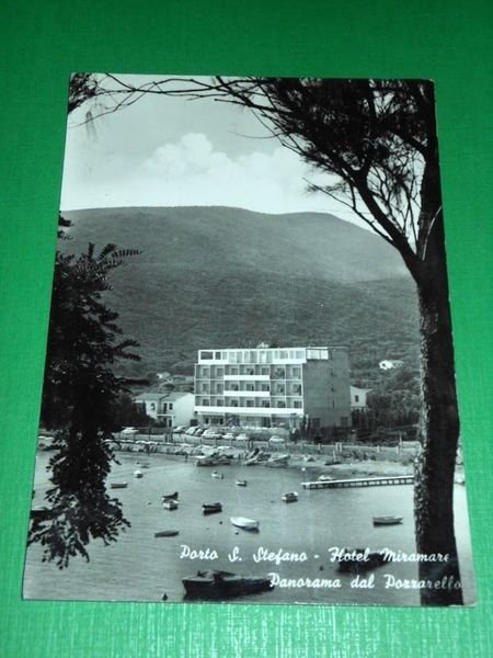 Cartolina Porto S. Stefano - Hotel Miramare - Panorama dal …