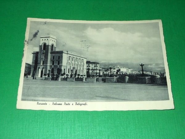 Cartolina Taranto - Palazzo Poste e Telegrafi 1940 ca