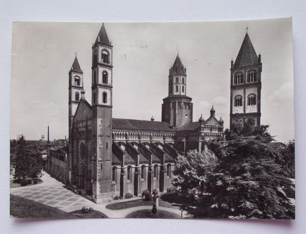 Cartolina Vercelli - Basilica S. Andrea 1962