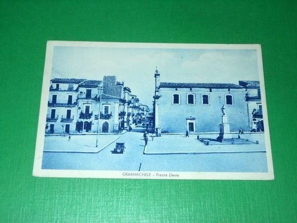 Cartolina Grammichele - Piazza Dante 1954