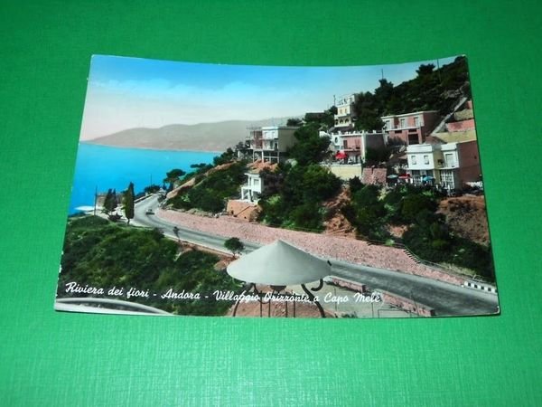 Cartolina Andora - Villaggio Orizzonte a Capo Mele 1960