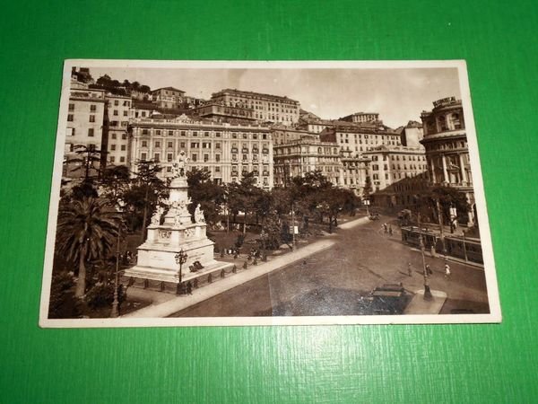 Cartolina Genova - Piazza Acquaverde 1946