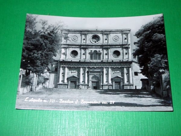 Cartolina L' Aquila - Basilica S. Bernardino 1961