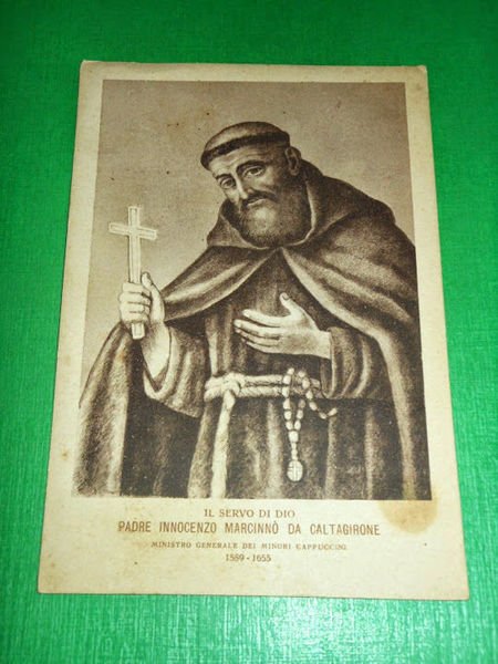 Cartolina Religione - Padre Innocenzo Marcinnò da Caltagirone 1940 ca