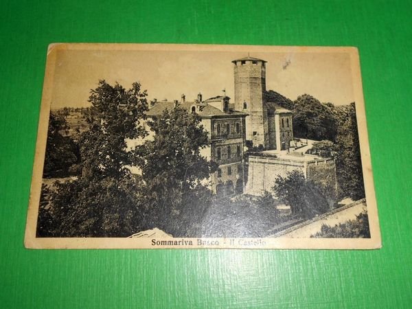 Cartolina Sommariva del Bosco - Il Castello 1937