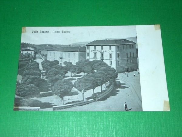 Cartolina Vallo Lucano - Piazza Lucano 1920 ca