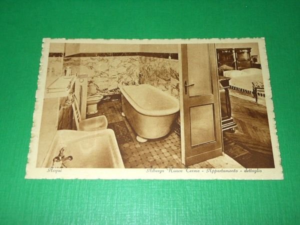 Cartolina Acqui - Albergo Nuove Terme - Appartamento 1930 ca