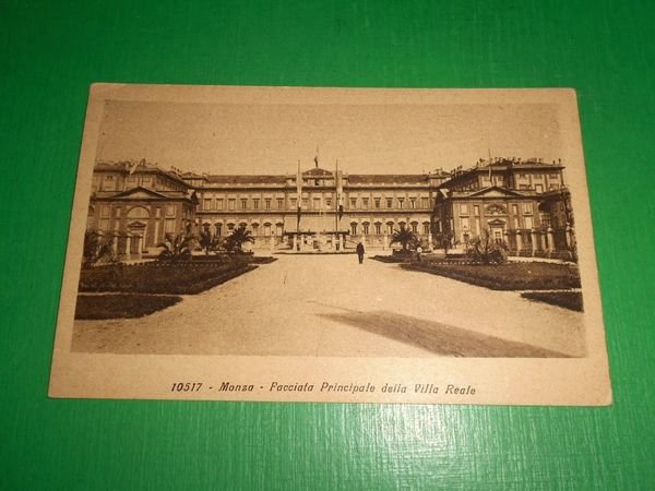 Cartolina Monza - Facciata Principale della Villa Reale 1935 ca