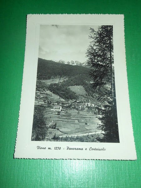 Cartolina Vione - Panorama e Cortaiuolo 1950 ca
