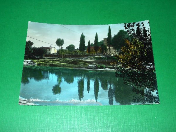 Cartolina Pontassieve - Rosano - Riflessi sull' Arno 1954