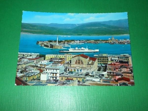 Cartolina Messina - Panorama dello Stretto 1960 ca