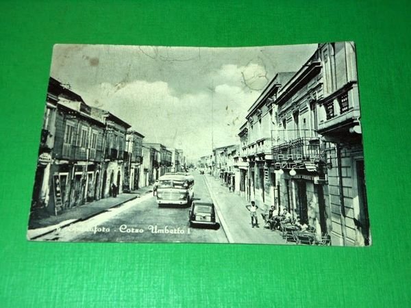 Cartolina Spadafora - Corso Umberto I 1966