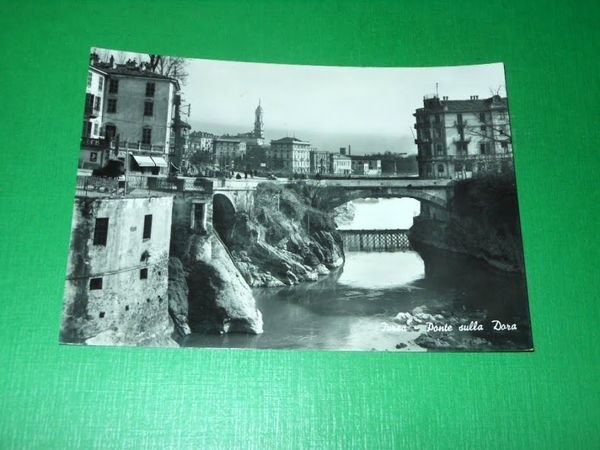 Cartolina Ivrea - Ponte sulla Dora 1960 ca