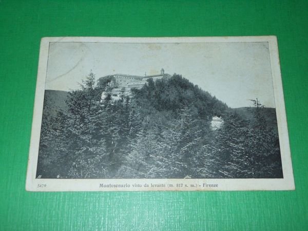 Cartolina Montesenario visto da levante - Firenze 1929