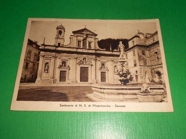 Cartolina Savona - Santuario N. S. della Misericordia 1936